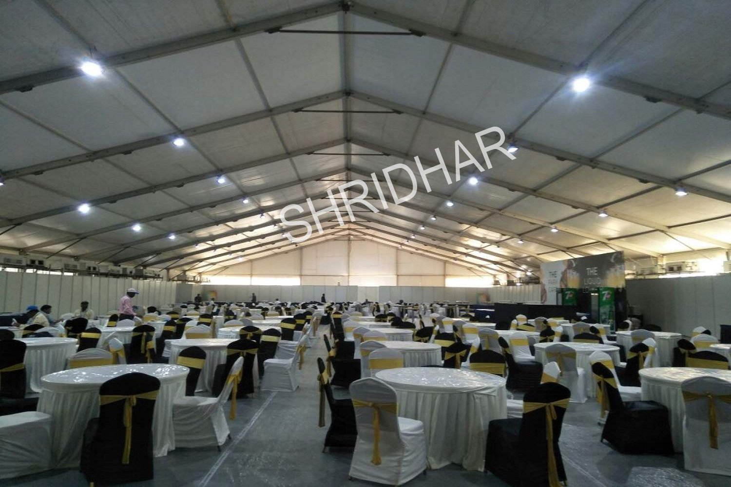 banquet chairs and round tables with cloth covers for rent for hire in bangalore shridhar tent house