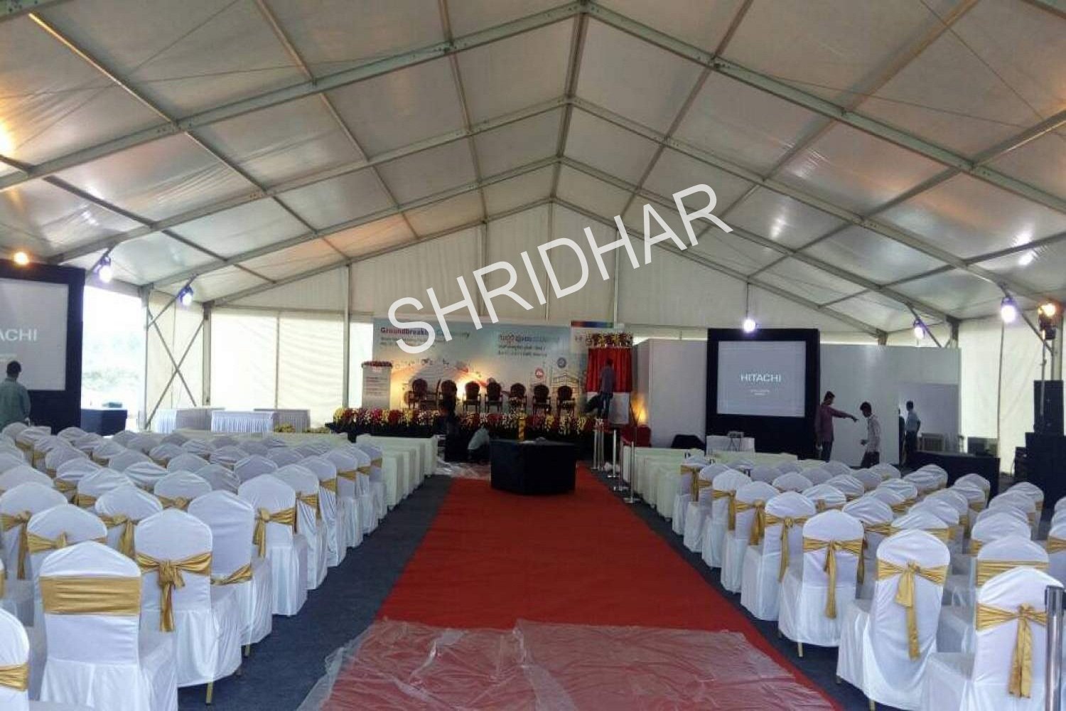 synthetic red carpets banquet chairs for rent for conferences in bangalore shridhar tent house